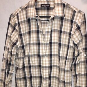 Michael Kors Casual Button Down Plaid Shirt | Size M